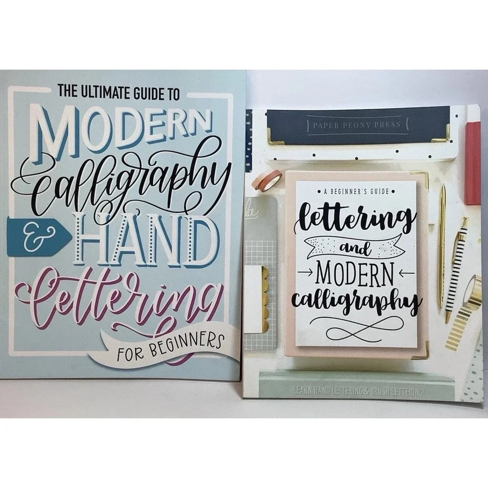 2 NEW Books‎ - Lettering and Modern Calligraphy: A Beginner's Guide Made Easy